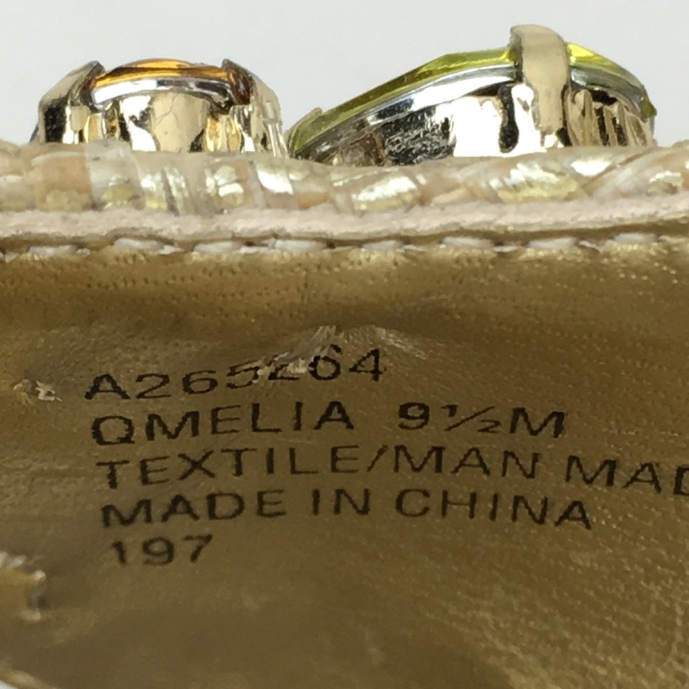 Marc Fisher Elia Jeweled Espadrille Wedges NWOB - Picture 7 of 10
